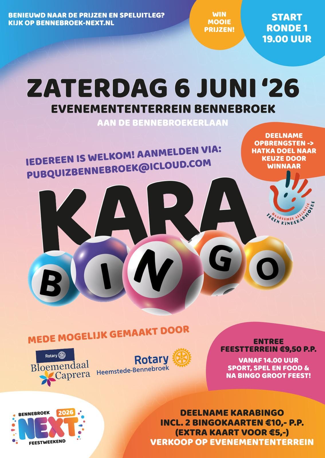 KaraBingo poster – Zaterdag 6 juni 2026